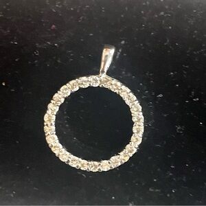 Dazzling Silver Circle Pendant Necklace
